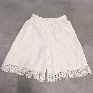 LONG SHORTS made from a VINTAGE BEDSPREAD M